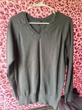 torrid Charcoal V-Neck Sweater